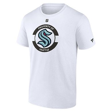 Men's Fanatics White Seattle Kraken Authentic Pro Core Secondary T-Shirt