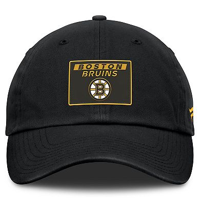 Men's Fanatics Black Boston Bruins Authentic Pro Prime Adjustable Hat