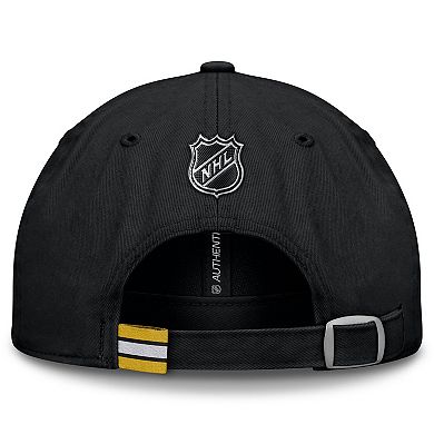 Men's Fanatics Black Boston Bruins Authentic Pro Prime Adjustable Hat