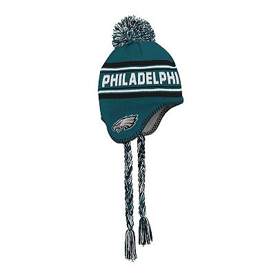 Preschool Midnight Green Philadelphia Eagles Jacquard Tassel Knit Hat with Pom