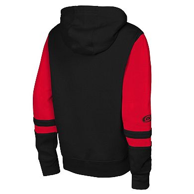 Youth Black Carolina Hurricanes Face Off Full-Zip Hoodie