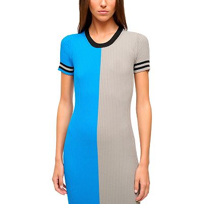 white mini dress black bow Delta Mini Dress
