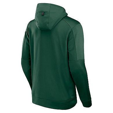 Men's Fanatics Hunter Green Milwaukee Bucks Baller Defender Performance Full-Zip Hoodie