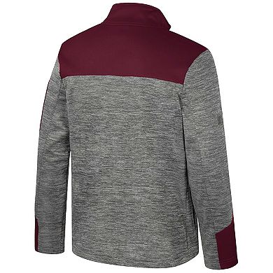 Men's Colosseum Gray/Maroon Mississippi State Bulldogs Guard Full-Zip Jacket