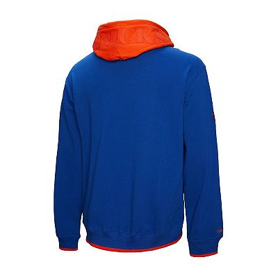 Men's Mitchell & Ness Royal New York Knicks Hardwood Classics Team OG 3.0 Pullover Hoodie