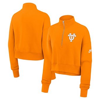 Women's Nike Tennessee Orange Tennessee Volunteers Legacy Elevated Logo Cropped Half-Zip Sweatshirt
