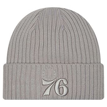 Men's New Era Gray Philadelphia 76ers Color Pack Cuffed Knit Hat