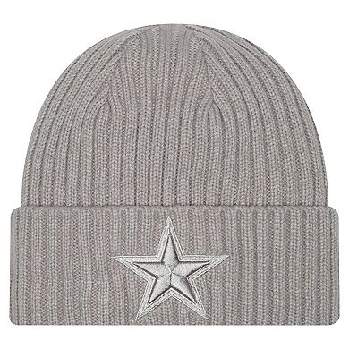 Men's New Era Gray Dallas Cowboys Color Pack Cuffed Knit Hat