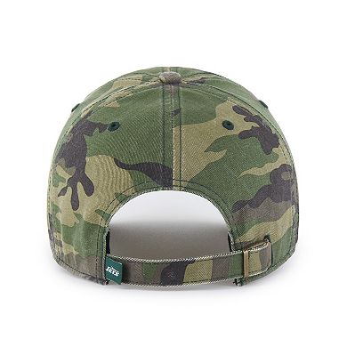 Men's '47 Camo New York Jets Woodland Clean Up Adjustable Hat