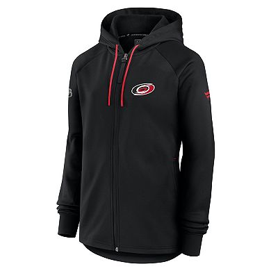 Women's Fanatics Black Carolina Hurricanes Authentic Pro Rink Fleece Full-Zip Jacket