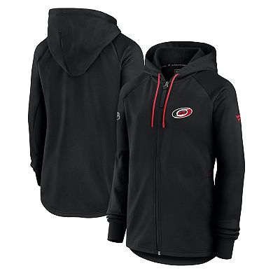 Women's Fanatics Black Carolina Hurricanes Authentic Pro Rink Fleece Full-Zip Jacket