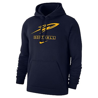 Men's Nike Navy Toledo Rockets Softball Club Fleece Pullover Hoodie