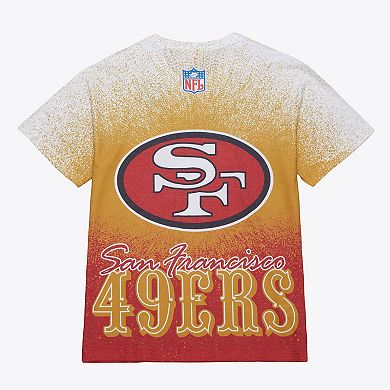 Men's Mitchell & Ness White San Francisco 49ers Team Burst Vintage Logo T-Shirt