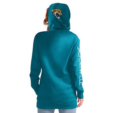 Women's G-III 4Her by Carl Banks Teal Jacksonville Jaguars Extra Inning Pullover Hoodie
