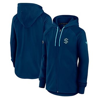 Women's Fanatics Deep Sea Blue Seattle Kraken Authentic Pro Rink Fleece Full-Zip Jacket