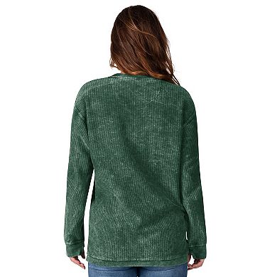 Women's G-III 4Her by Carl Banks Green New York Jets Comfy Cord Pullover Sweatshirt
