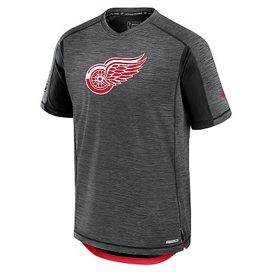 Men's Fanatics Black Detroit Red Wings Authentic Pro Rink Tech T-Shirt