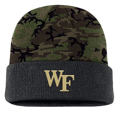 Men's Nike Camo Wake Forest Demon Deacons Military Appreciation Cuffed Knit Hat