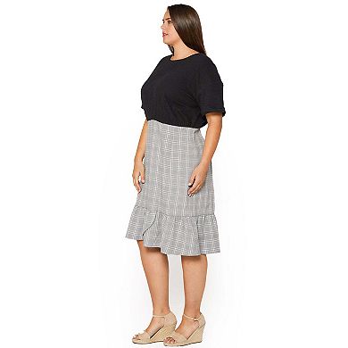Plus Size Glen Plaid Mermaid Dress