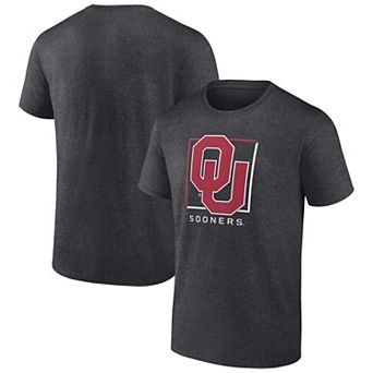 Men's Fanatics Charcoal Oklahoma Sooners Fundamentals Halved Team T-Shirt