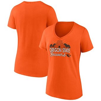 Women's Fanatics Orange Oregon State Beavers Fundamentals Region Draw T-Shirt