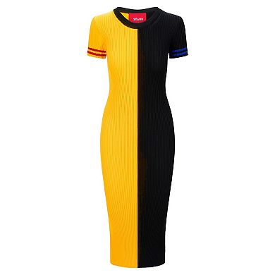 Women's STAUD Gold/Black Pittsburgh Steelers Colleen Dress