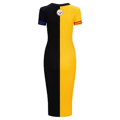 Women's STAUD Gold/Black Pittsburgh Steelers Colleen Dress