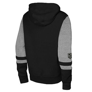 Youth Black Los Angeles Kings Face Off Full-Zip Hoodie