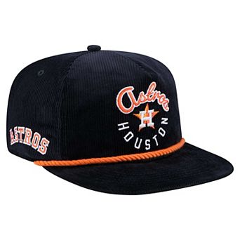Men's New Era Navy Houston Astros Full Circle Corduroy Golfer Adjustable Hat