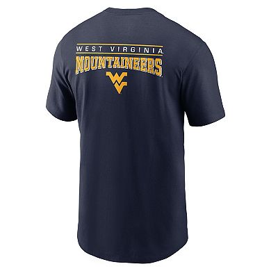 Men's Nike Navy West Virginia Mountaineers 2-Hit T-Shirt
