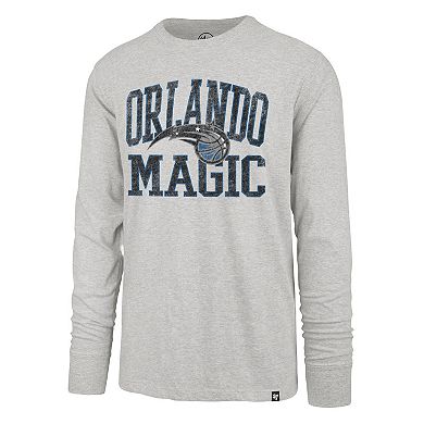 Men's '47 Gray Orlando Magic First Rate Franklin Long Sleeve T-Shirt