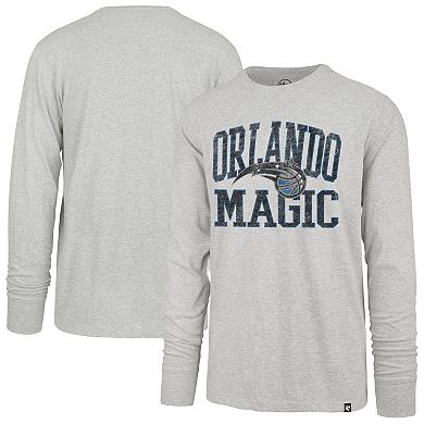 Men's '47 Gray Orlando Magic First Rate Franklin Long Sleeve T-Shirt