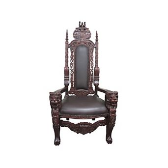 Mahogany Lion King Chair