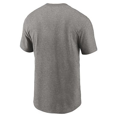 Men's Nike Heather Charcoal Houston Oilers Logo Essential T-Shirt