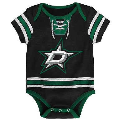 Infant Black Dallas Stars Hockey Jersey Bodysuit