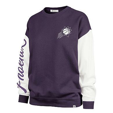 Women's '47 Oversized Pullover Sweatshirt Purple Phoenix Suns Rise Andie Pullover Sweatshirt