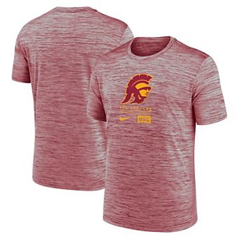 Men's Nike Cardinal USC Trojans Campus Center Block Velocity Performance T-Shirt