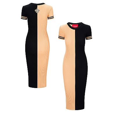 Women's STAUD Gold/Black New Orleans Saints Colleen Dress