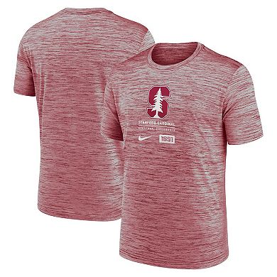 Men's Nike Cardinal Stanford Cardinal Campus Center Block Velocity Performance T-Shirt