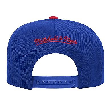 Youth Blue/Red Sacramento Kings Team Logo Two-Tone Flatbrim Snapback Hat