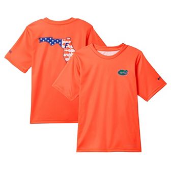 Youth Columbia Orange Florida Gators Terminal Tackle T-Shirt
