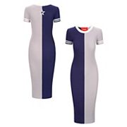 dallas cowboys maxi dress Women's WEAR by Erin Andrews Navy Dallas Cowboys Racerback Tank Midi Dress