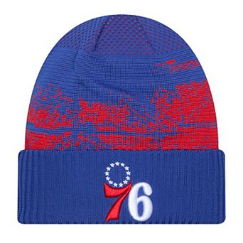 Men's New Era Royal Philadelphia 76ers Tip-Off Cuffed Knit Hat