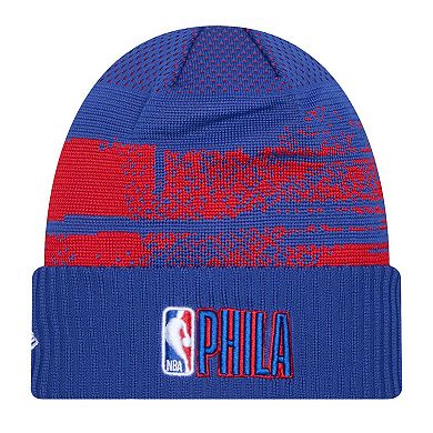 Men's New Era Royal Philadelphia 76ers Tip-Off Cuffed Knit Hat