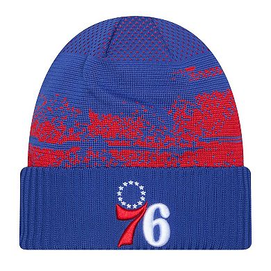 Men's New Era Royal Philadelphia 76ers Tip-Off Cuffed Knit Hat