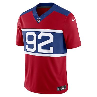 Men's Nike Michael Strahan Century Red New York Giants Alternate Vapor F.U.S.E. Retired Player Limited Jersey