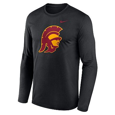 Men's Nike Black USC Trojans Primetime Alternate Logo Legend Performance Long Sleeve T-Shirt