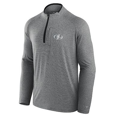 Unisex Fanatics Charcoal San Francisco 49ers Front Office Performance Primary Quarter-Zip Jacket