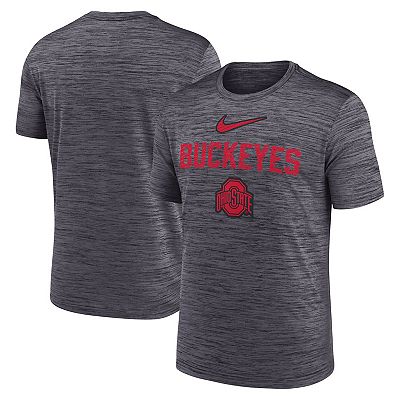 Men s Nike Black Ohio State Buckeyes Campus Slant Velocity Performance T Shirt