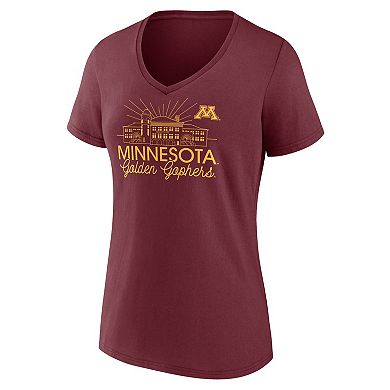 Women's Fanatics Maroon Minnesota Golden Gophers Fundamentals Region Draw T-Shirt